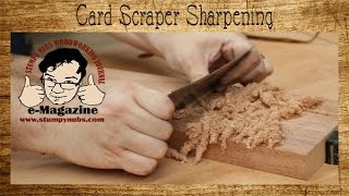 5 steps for easy woodworking cardcabinet scraper sharpening [upl. by Nezam600]