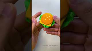 DIY McDonalds Combo  Burger amp Fries  Clay Play Game for kids 🍔🍟 [upl. by Esylla253]