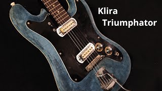 Klira Triumphator in Blue Velvet from the early 60s  wurstguitars demo [upl. by Lecirg]