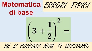 Errori tipici nelle espressioni matematiche [upl. by Ecinaej]