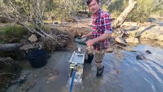 turbopan demo  Ozwash highbanker at reedy creek beechworth [upl. by Laryssa965]