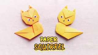 How to make Paper Squirrel  Origami Paper Squirrel [upl. by Debora]