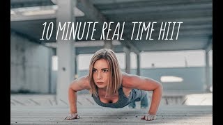 10 Minute HIIT Cardio Workout Real Time TOTALLY OUT OF BREATH [upl. by Elmaleh]