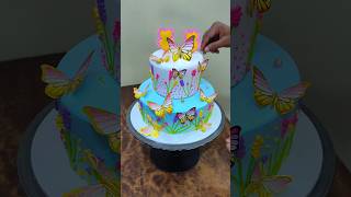 Beautiful Butterfly🦋🦋🦋 Cake design cakedesign youtubeshorts cake shortsfeed trending [upl. by Harty]