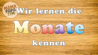 Lernvideo für Kinder  Lerne die Monate von Januar bis Dezember  Tutorial deutsch lernen [upl. by Eckart]