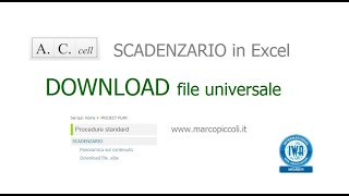 Scadenzario Excel Download [upl. by Hcirdeirf]