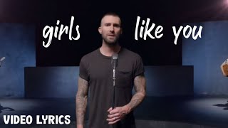 Maroon 5  Girls Like You video Lyrics ftCardi B [upl. by Nissa]