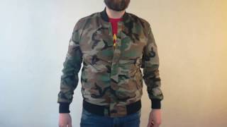 Alpha Industries MA1 VF LW camo  Etappa Alpha Shop [upl. by Elleirb479]