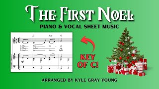 The First Noel piano amp vocal key of C [upl. by Einna]