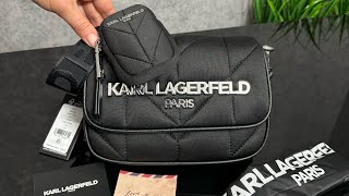 Распаковка сумки KARL LAGERFELD PARIS Voyage Logo Crossbody black [upl. by Okubo]