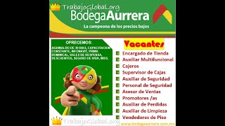 🎢 EMPLEOS 🃏 BOLSA DE BODEGA AURRERÁ Convocatoria Requisitos BENEFICIOS Postulación [upl. by Keldon]