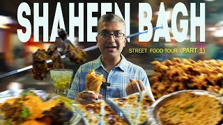 Best SHAHEEN BAGH Non Veg Street Food Walk Part 1  Afghani Samosa  Lahori Chicken Paratha  Rolls [upl. by Tuck]