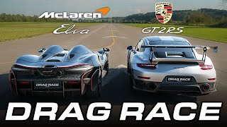 2300000€ McLaren Elva vs Porsche GT2 RS  Drag Race [upl. by Adneram]