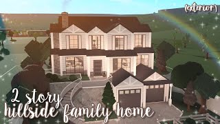 2 story hilldside family home exterior ♡  bloxburg speedbuild  luminto [upl. by Adaner183]