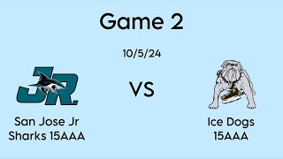 SJ Sharks 15AAA vs Ice Dogs 2 [upl. by Ardnasirk]