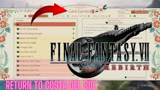 FF7 Rebirth Chapter 12 Return to Costa Del Sol Card Carnival Guide 2Queens Blood Card Puzzles [upl. by Clancy]