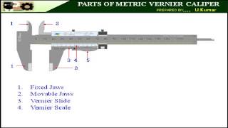 PARTS OF METRIC VERNIER CALIPER [upl. by Ranique]