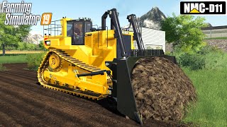 Farming Simulator 19  NMC D11 Bulldozer Pushing Dirt For Road Construction [upl. by Wolfgang136]