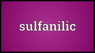 Sulfanilic Meaning [upl. by Greer48]