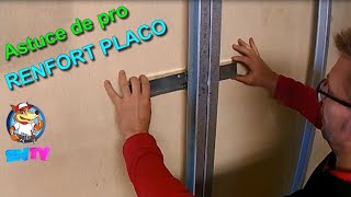 TUTO PLACO astuce pour renforcer vos cloisons railmontant Facile solide pas cher [upl. by Reyotal]