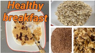 Oatmeal Breakfast  Oatmeal with flaxseed and walnuts  flaxseed oats breakfast  healthy Breakfast [upl. by China]