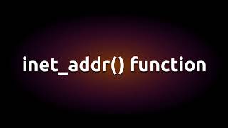 Tutorial on using inetaddr function [upl. by Celik]