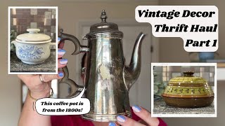 Thrift Shopping for FABULOUS Vintage Decor Finds  Part 1 [upl. by Novak]