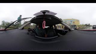 A Rainy day drive with 360 camera in car Enjoy the rainy day with a car camera 360 degree view [upl. by Stander]