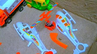 Building a broken helicopter toy  Body Parts and Joints Toys Workshop Episode 19 kids toys video [upl. by Thekla55]