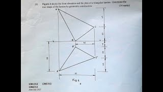 How to construct true length and true shape for a laminaKNEC EXAMINATION [upl. by Selrhc697]