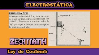 Ley de Coulomb  Problema 14 Electrostática Editorial CUZCANO  Marco Antonio Salvador Q [upl. by Fabozzi]