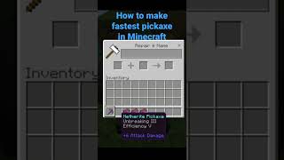 How to make fastest pickaxe in Minecraft Pe [upl. by Bull]