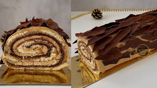 Bûche de Noël🎄Façon Opéra  Buche Roulée Chocolat Café  Dessert de Noël  Gâteau Opéra [upl. by Amimej]