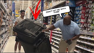 Hitting People With Trash Can Lid Prank  Part 2 [upl. by Enneles229]