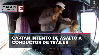 Captan asalto a un trailero en la caseta de Cosamaloapan Veracruz [upl. by Nagram]