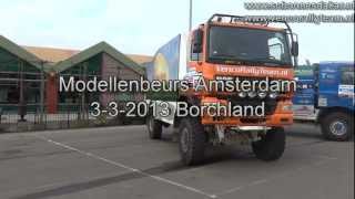 2 DAF CF rally dakar trucks on the Modellenbeurs Amsterdam [upl. by Illene919]