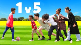 Can I Win 1v5 Football Match vs My Family [upl. by Ajed471]