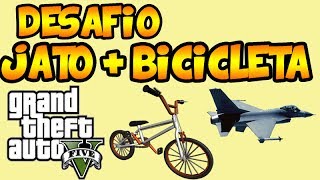 GTA V ROUBANDO O JATO DE BICICLETA DESAFIOS [upl. by Chee]