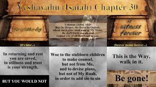 Yeshayahu Isaiah Ch30 Woe to the stubborn children Baruk Blessed are all those who wait for Him [upl. by Alanson166]