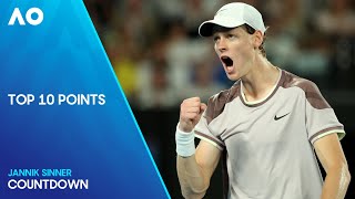 Jannik Sinner Top 10 Points  Australian Open 2024 [upl. by Harriet444]