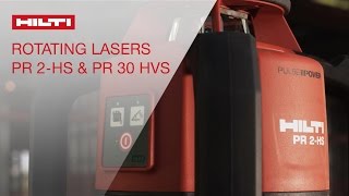 INTRODUCING the Hilti rotating lasers PR 2HS and PR 30HVS [upl. by Remat679]