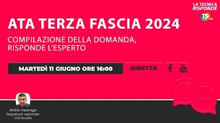 Ata terza fascia 2024 la compilazione della domanda insieme allesperto [upl. by Dnalyag698]