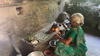 Grandma preparing lunch for family  dry fish cooking  Traditional karuvattu kulambu  Village life [upl. by Adnilemre595]