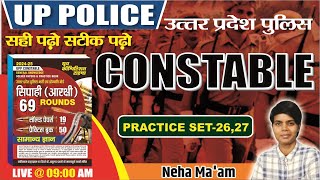 UP POLICE SI amp CONSTABLE PYQ  PREVIOUS YEAR QUESTION  PRACTICE SET  2627 By Neha Maam [upl. by Moises]