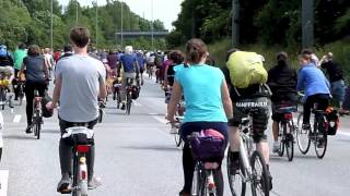 Fahrradsternfahrt Hamburg 2012 Start vom Altonaer Balkon [upl. by Amalita767]