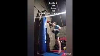 Bag combos 3 boxing mma kickboxing muaythai k1 martialarts strengthandconditioning [upl. by Marlee]