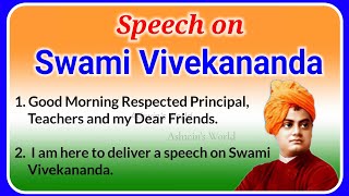 Swami Vivekananda Speech in english  Swami Vivekananda Jayanti Speech in English  Youth Day [upl. by Patin]