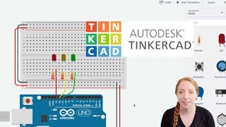 LEDs amp Breadboards With Arduino in Tinkercad [upl. by Seugram]