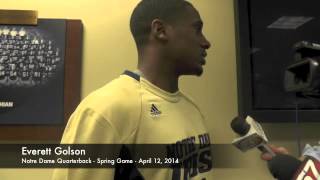 Everett Golson Talks After Notre Dame Spring Game [upl. by Pillsbury]