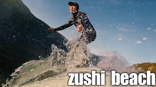 【ロングボード】逗子Beach 湘南 サーフィン GoProSurfing 2023年1２月1６日 オジサーフ long board [upl. by Clarisa]